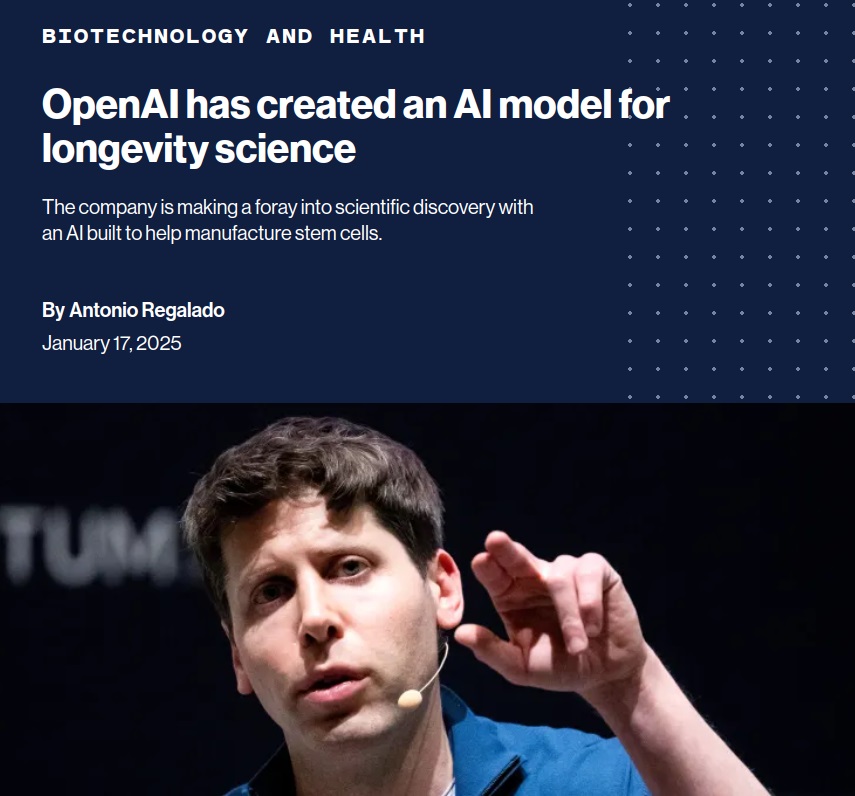 OpenAl has created an Al model for longevity science